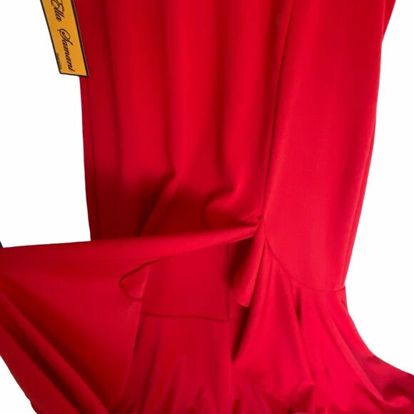 Ella Samani Ruffle Tier Maxi Dress Christmas Red Party Wedding Valentine sz 4X - Picture 5 of 9